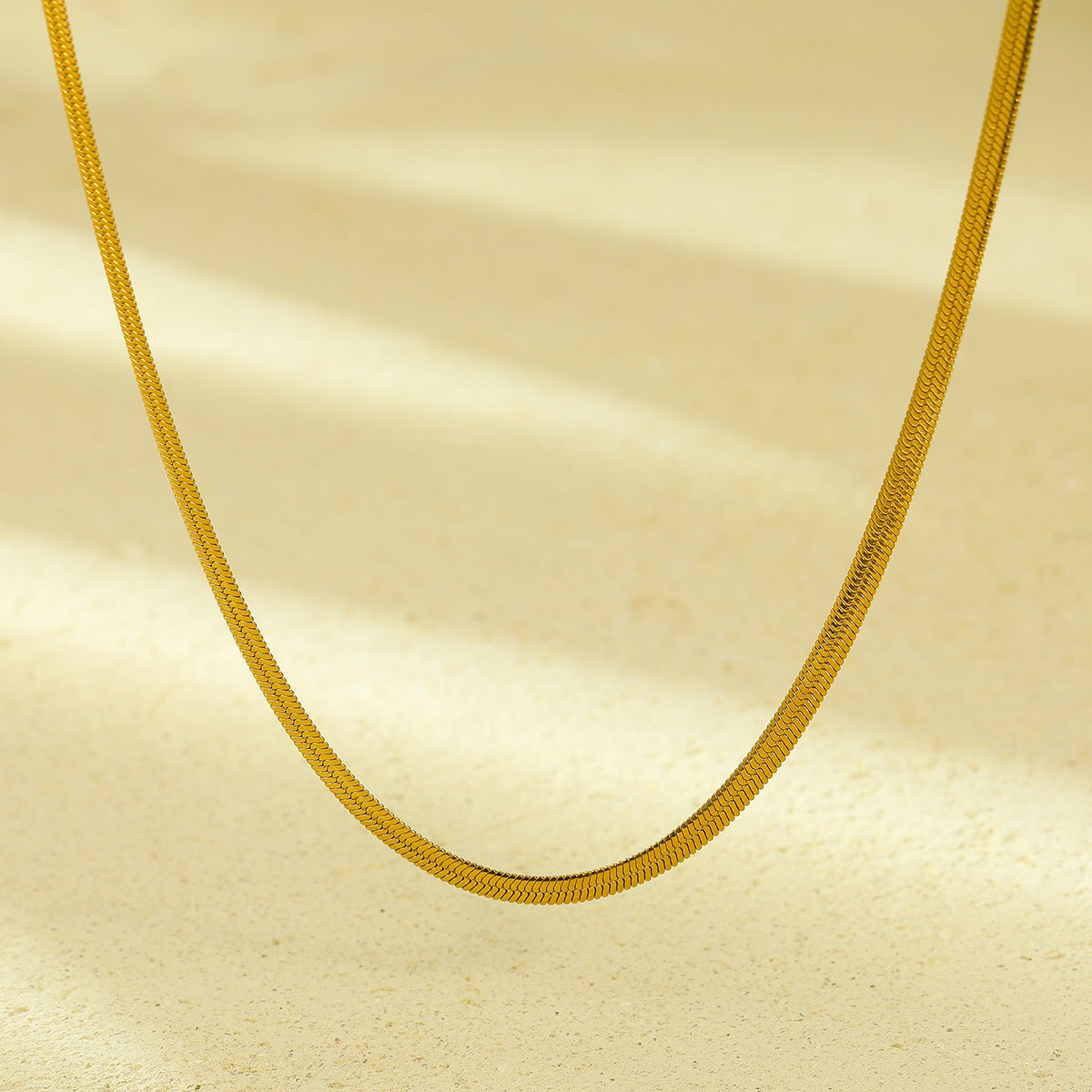 Snake Bone Style Cold Niche Design Simple Gold-plated Necklaces