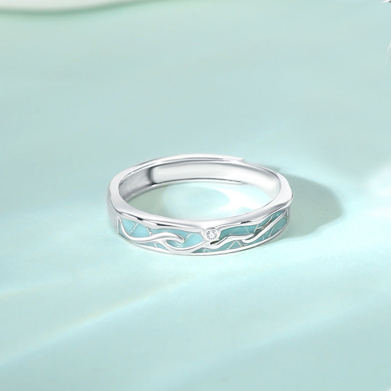 Misty Rain Couple Sterling Sier National Rings