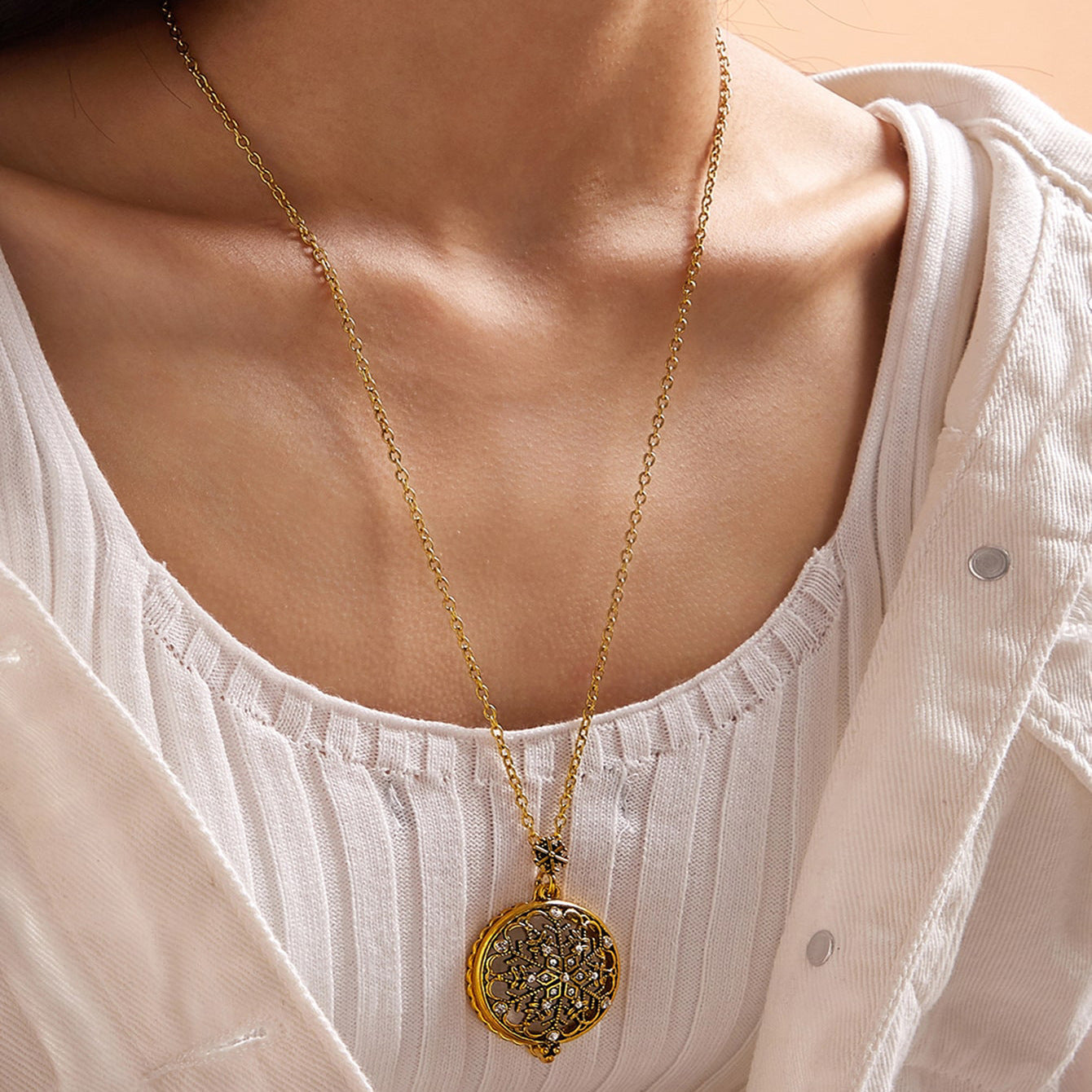 Fashion Personalized Magnifying Glass Creative Retro Necklaces