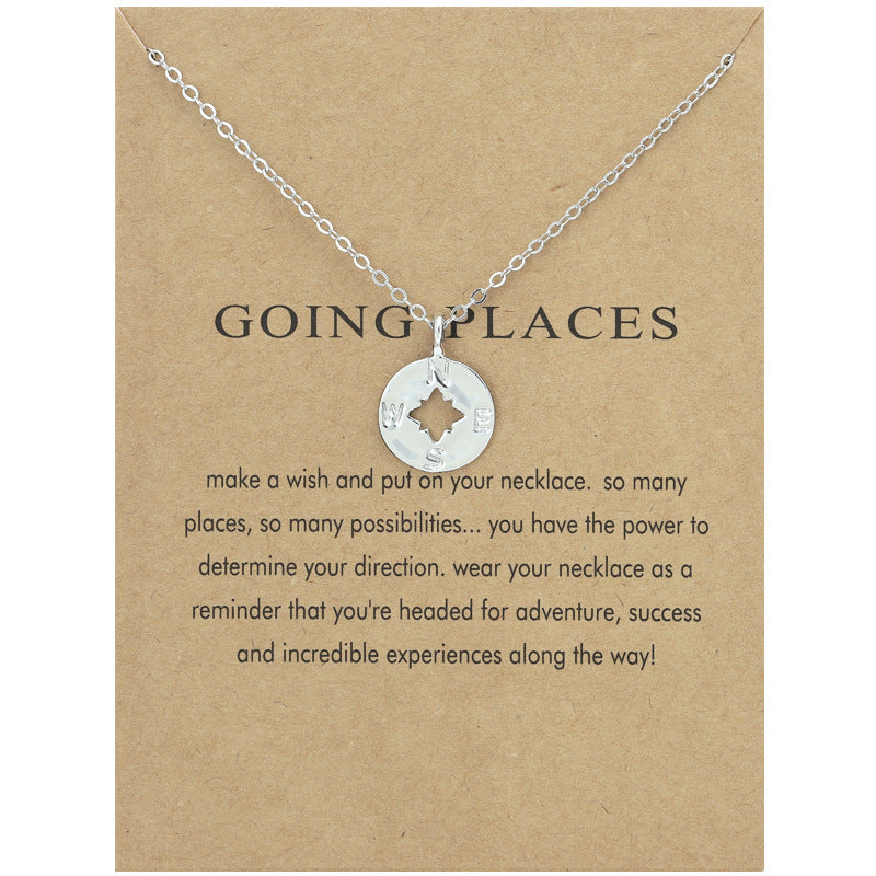 Double Arrow Paper Crane Direction Of Life Necklaces