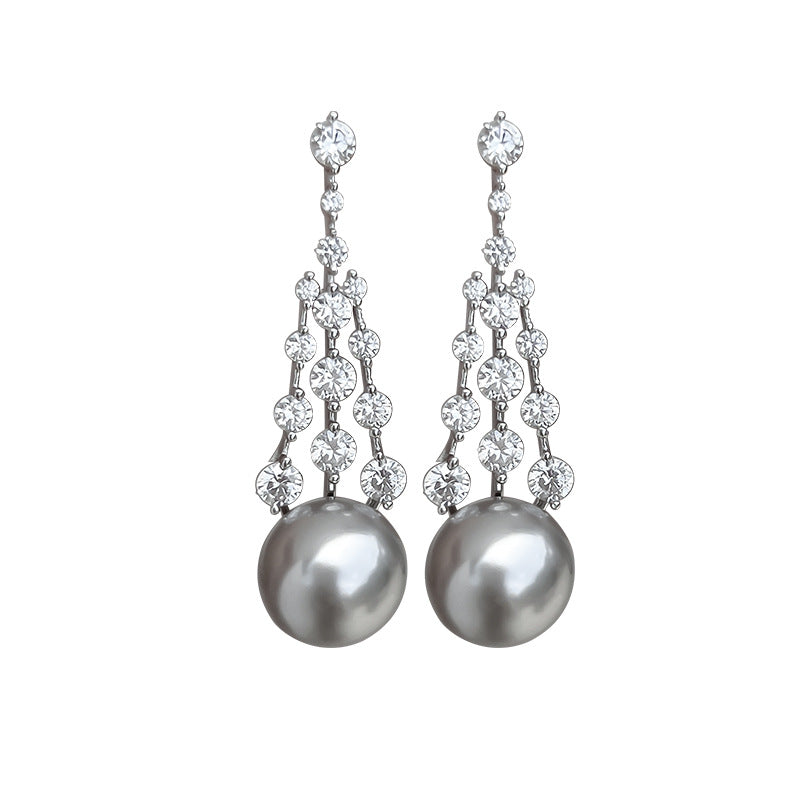 Exquisite Refined Grace Light Luxury Zircon Earrings
