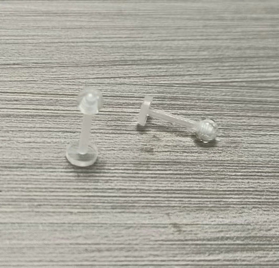 Straight Rod Ear Invisible See Through Needle Earrings