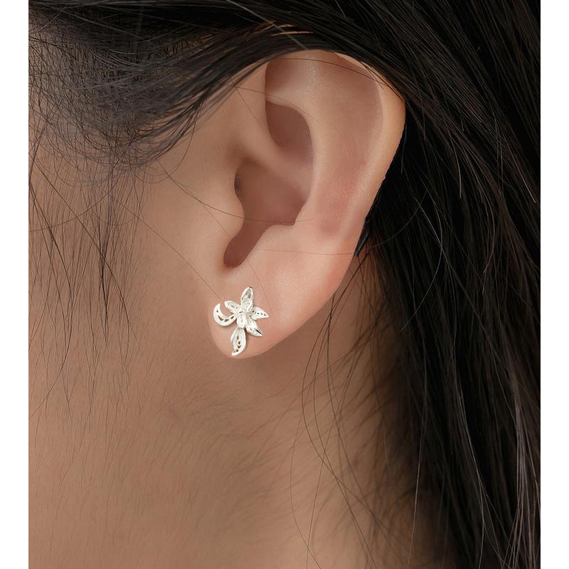 Women's Fresh Cute Korean Style Flower-de-luce Ear Bone Sweet Temperament Earrings