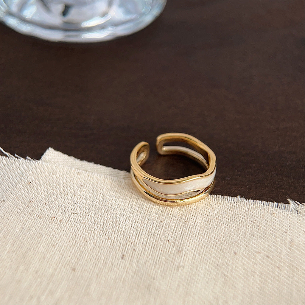 Oil Dripping Female Personality Design Tide Affordable Luxury Fashion Rings