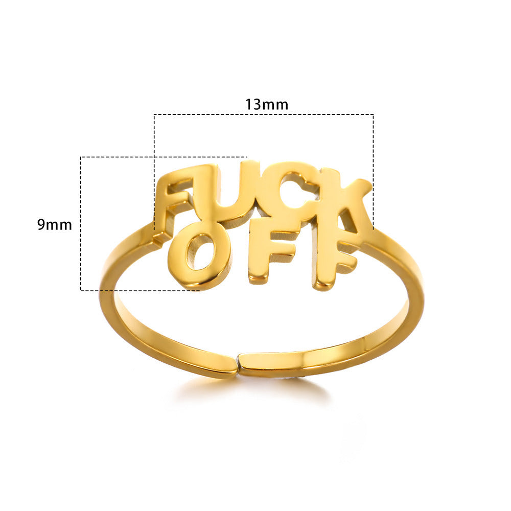 Women's & Men's English Letter Stainless Steel Simple Versatile Necklaces