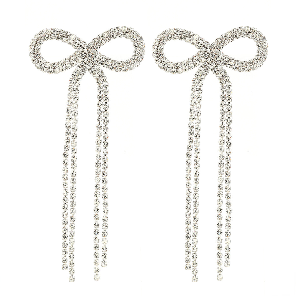 Super Flash Claw Chain Bow Tassel Rings