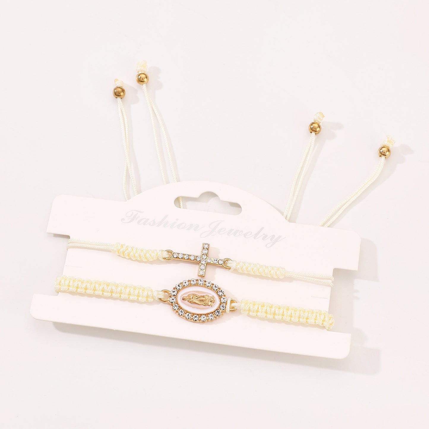 Personalized Virgin Mary Hand-woven Adjustable Card Bracelets