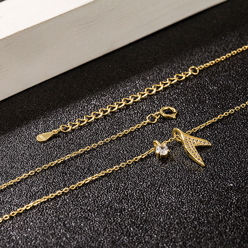Have Sterling Sier Summer Light Luxury Clavicle Fishtail Valentine's Necklaces