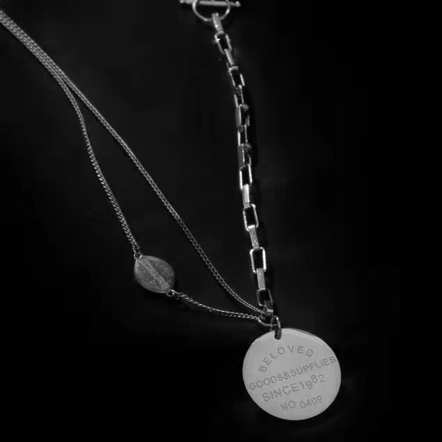 Women's Light Luxury Buckle Round Fashionable Temperament Clavicle Chain Necklaces