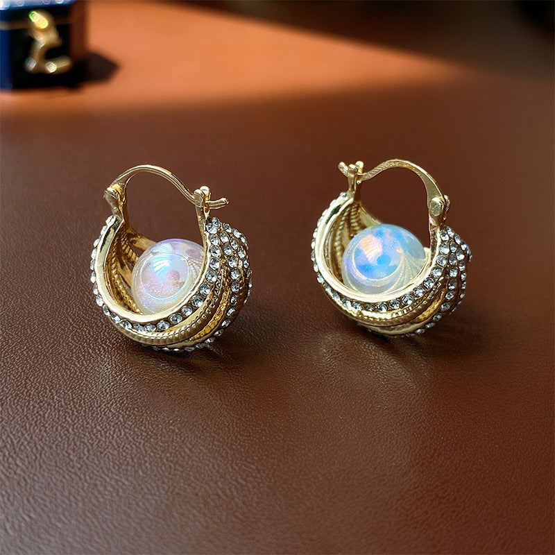 Luxury Mermaid Pearl Fashion High Sense Earrings