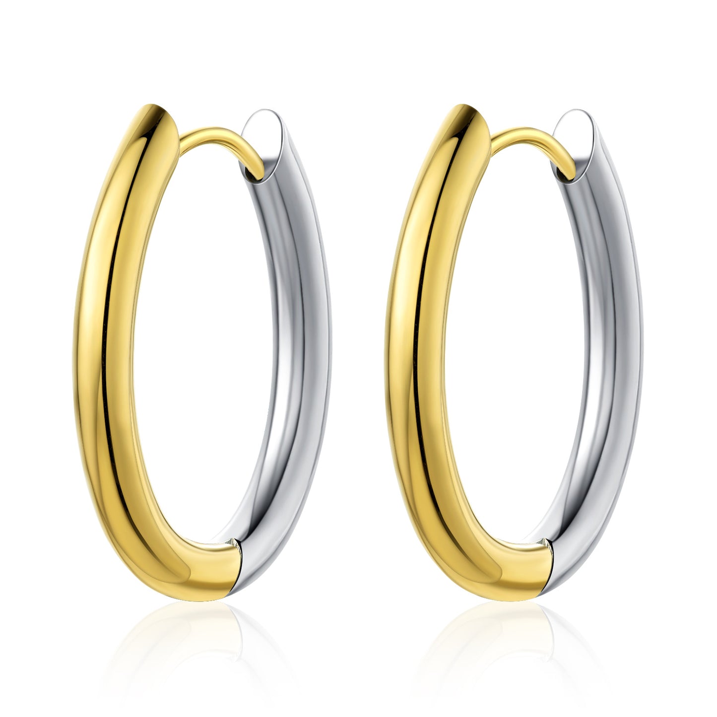 Round Light Luxury High-grade Titanium Steel Earrings