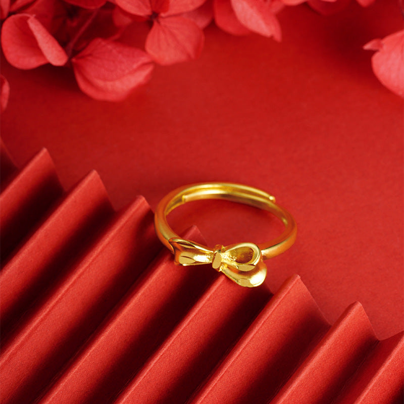 Light Luxury Design Real Bronze Open Rings