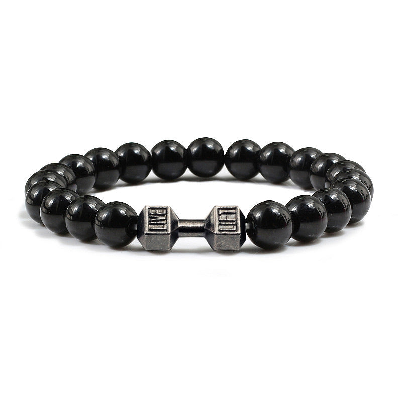 Beaded Black Frosted Stone Color Turquoise Bracelets