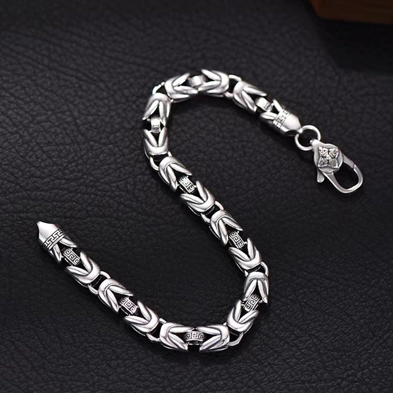 Thai Sier Advanced Safety Pattern Vajra Personality Vintage Bracelets