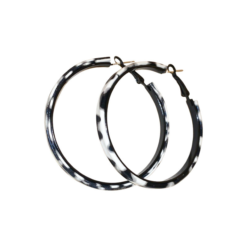 Leopard Print Artificial Leather Ear Fabulous Earrings