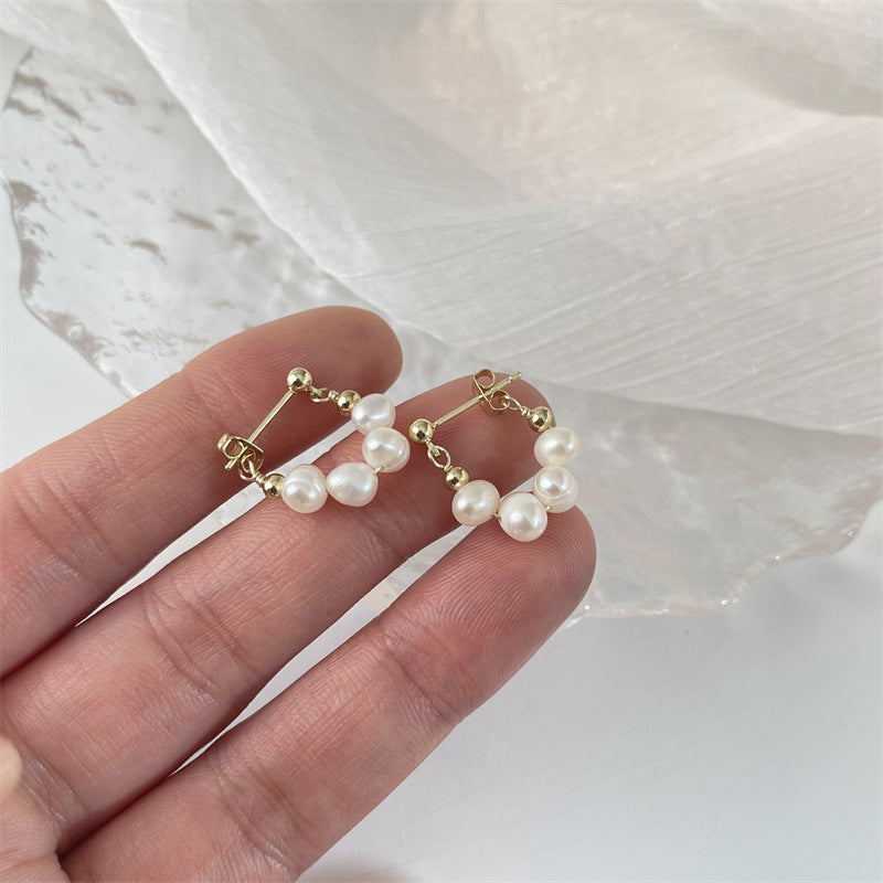 Pearl Elegant High Sense Special Interest Versatile Earrings