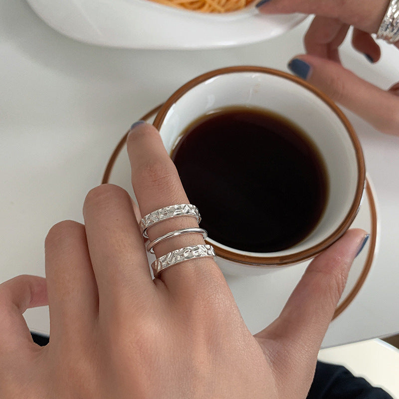 Korean Style Sterling Sier Index Finger Rings