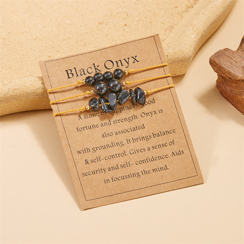 Stone Suit Citrine Amethyst Gravel Beaded Bracelets