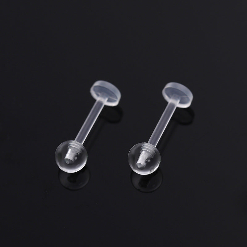 Straight Rod Ear Invisible See Through Needle Earrings