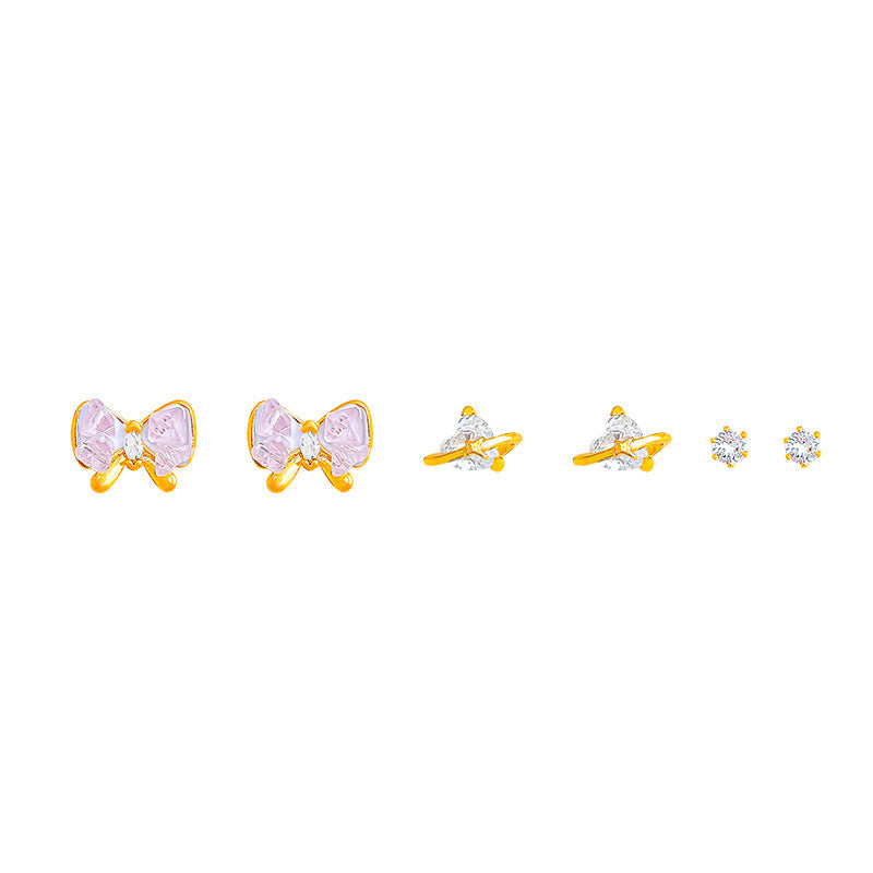 Women's Butterfly Flower For Mori Gentle High-grade Earrings