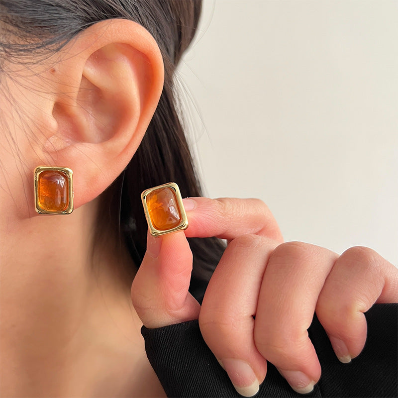 Simple Light Luxury Metal Female Graceful High Rings