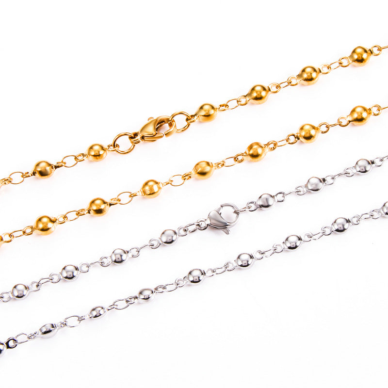 Women's & Men's Stainless Steel Simple Clavicle Chain Fashion Necklaces