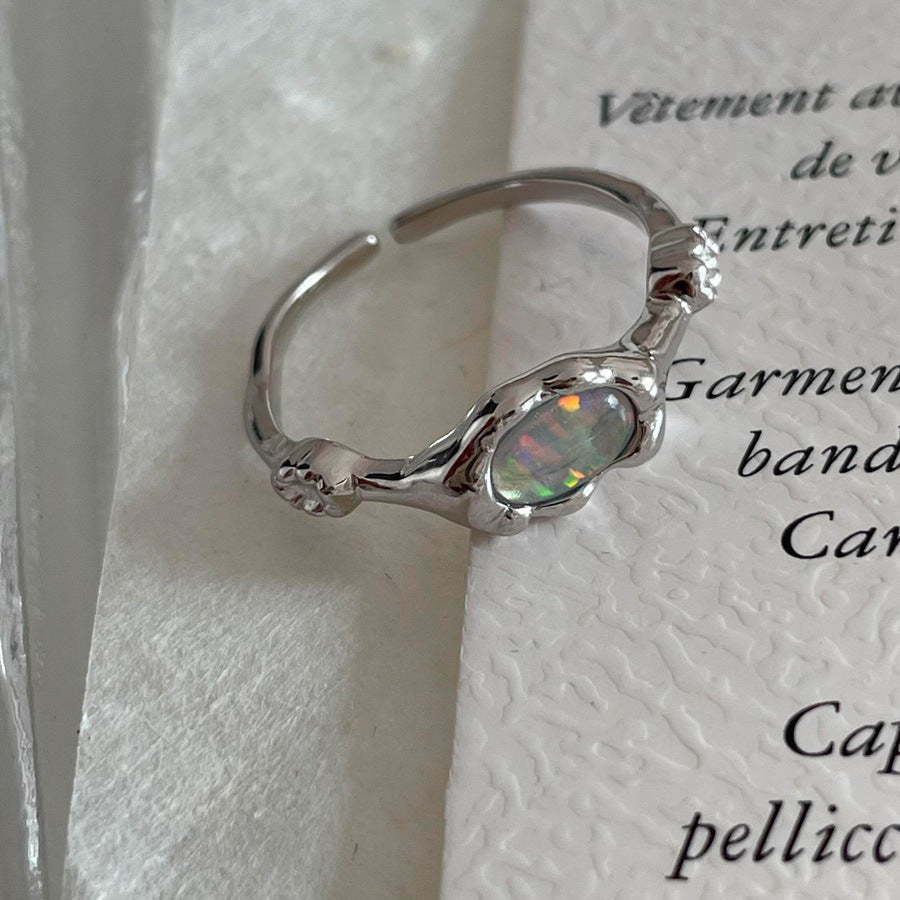 Exquisite Color Zircon Design Metal Tin Foil Rings