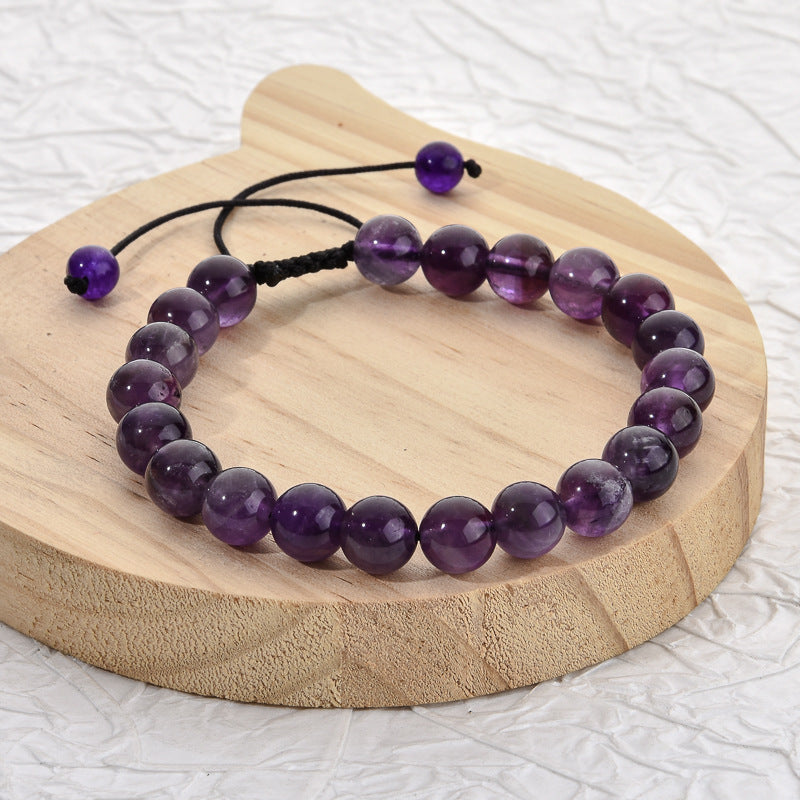 Ornament Hand-woven Amethyst Woven Geometric Agate Bracelets