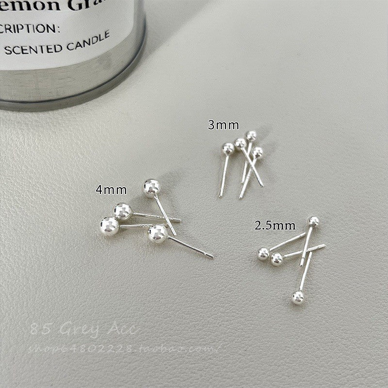 Women's Luxury Sterling Sier Bean-shaped Autumn Cold Wind Earrings