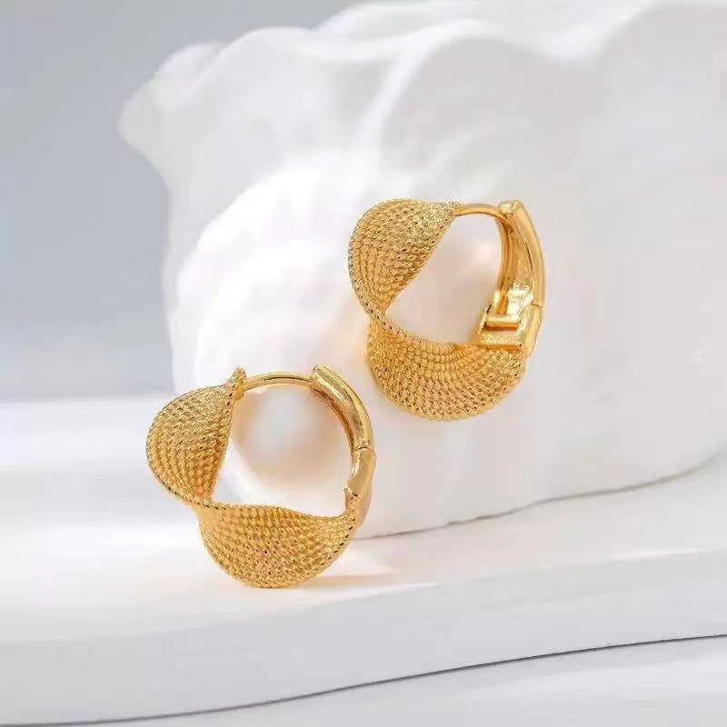 Circle Ear Clip Stylish Simple Versatile Niche Earrings