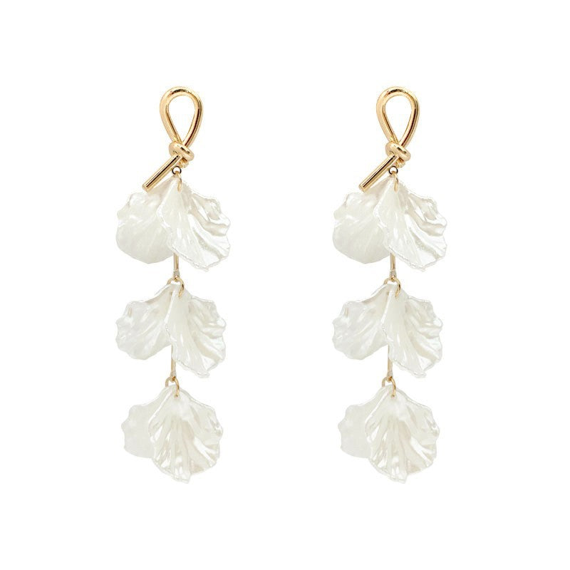Women's Sier Needle Simple Long Bells Of Earrings