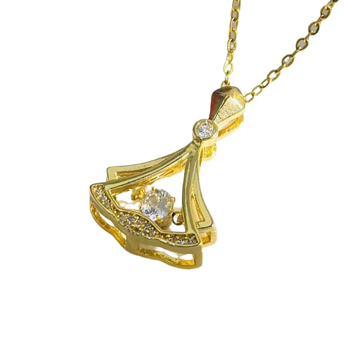 Fan-shaped Titanium Steel Female Fashion Light Luxury Necklaces
