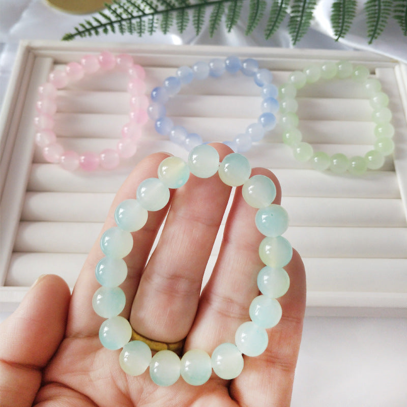 Gradient Ice Transparent Two-color Colored Glaze Bracelets