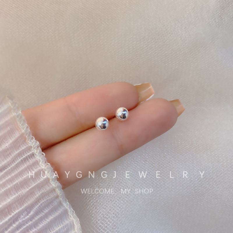 Women's Sier Needle Korean Style French Petite Retro Graceful Imitation Earrings