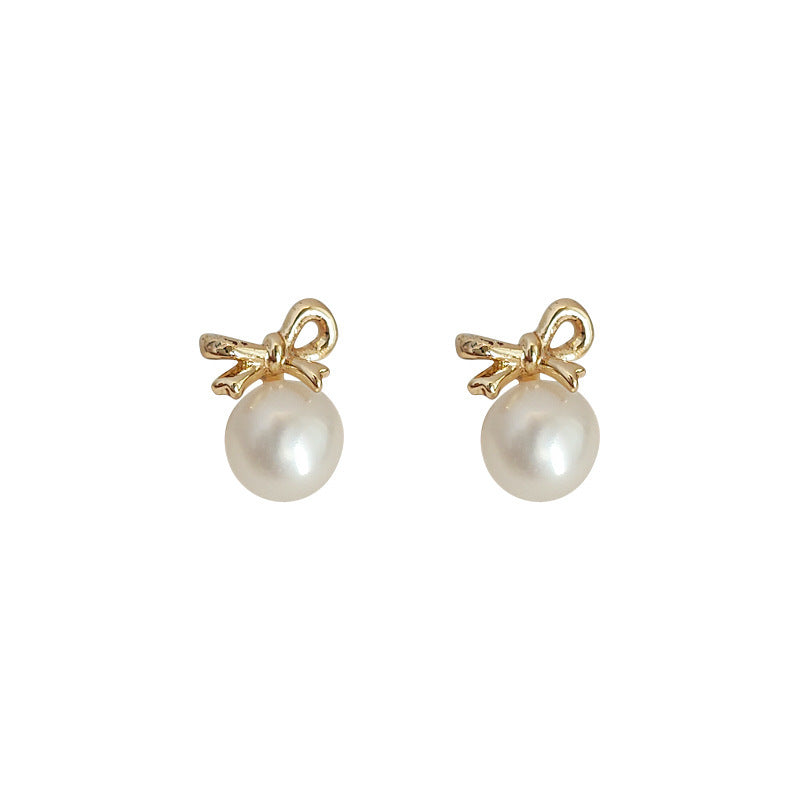 Style Natural Pearl Ear French High-grade Earrings