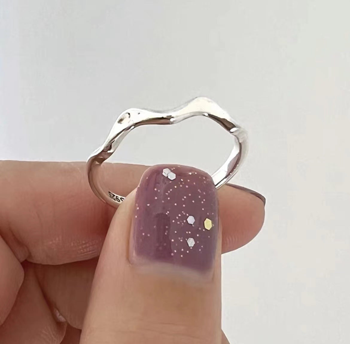 Retro Fashion Elegance Personality Sier Opening Rings