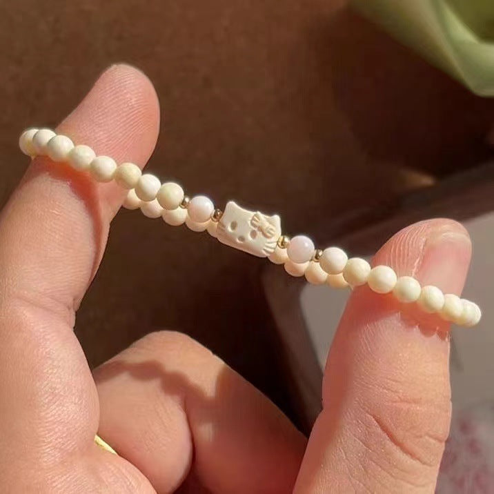 Women's Cute Kitten Bunny Beaded Design Zen Bracelets