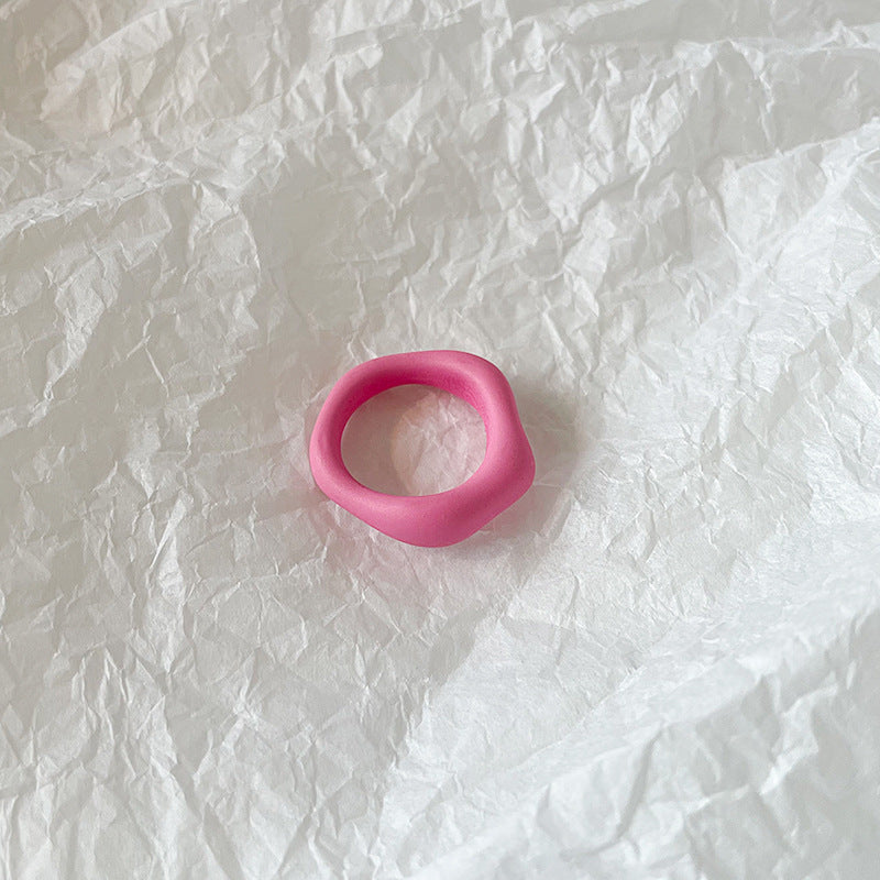 Resin Candy Color Cute Hand Jewelry Rings