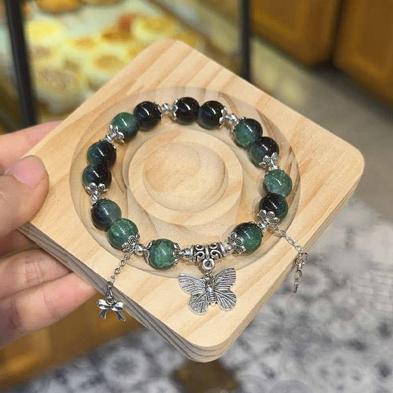 Style Glaze Butterfly Beaded Cracked Cystal Bracelets