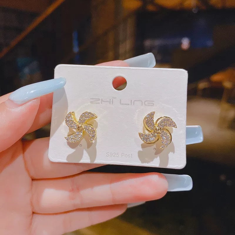 Windmill Female Temperament Personality Creative Niche Earrings