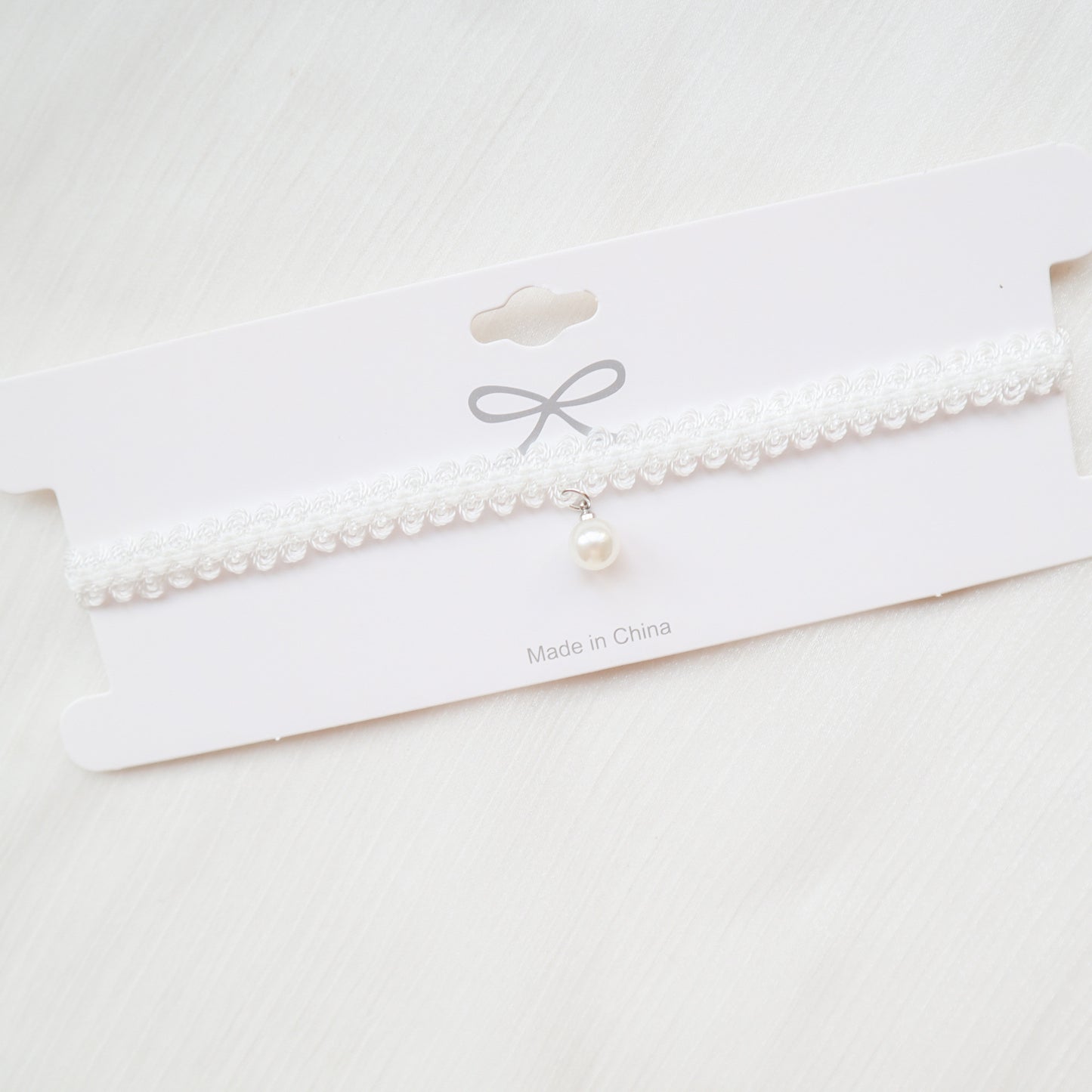 Female Accessories Heart White Veet Neckband Collar Pendants