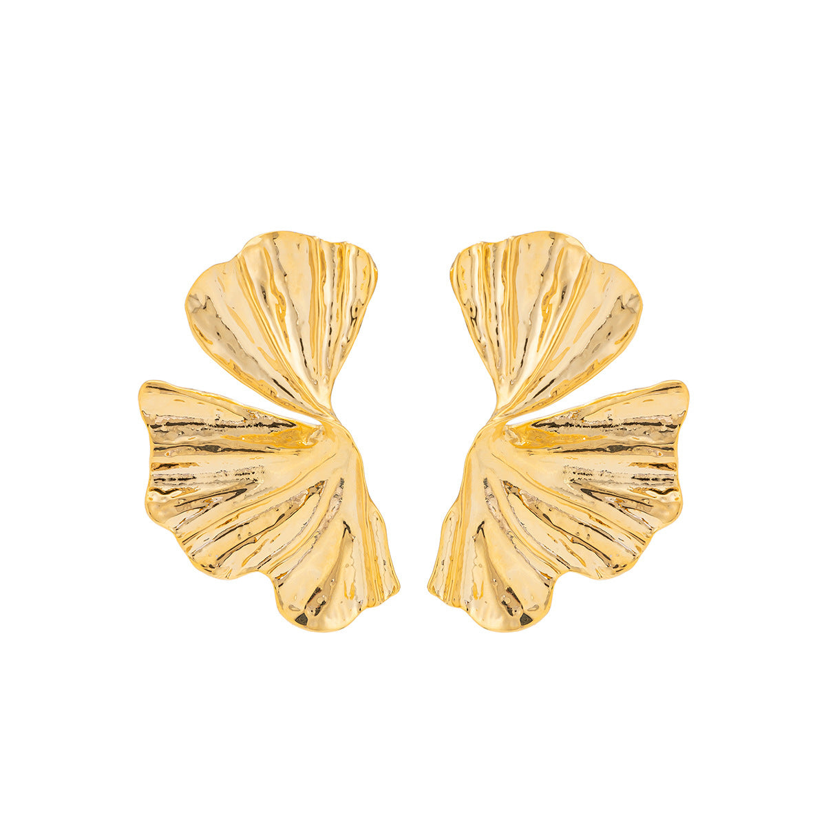 Metal Ginkgo Leaf Trendy Female Sweet Cool Earrings