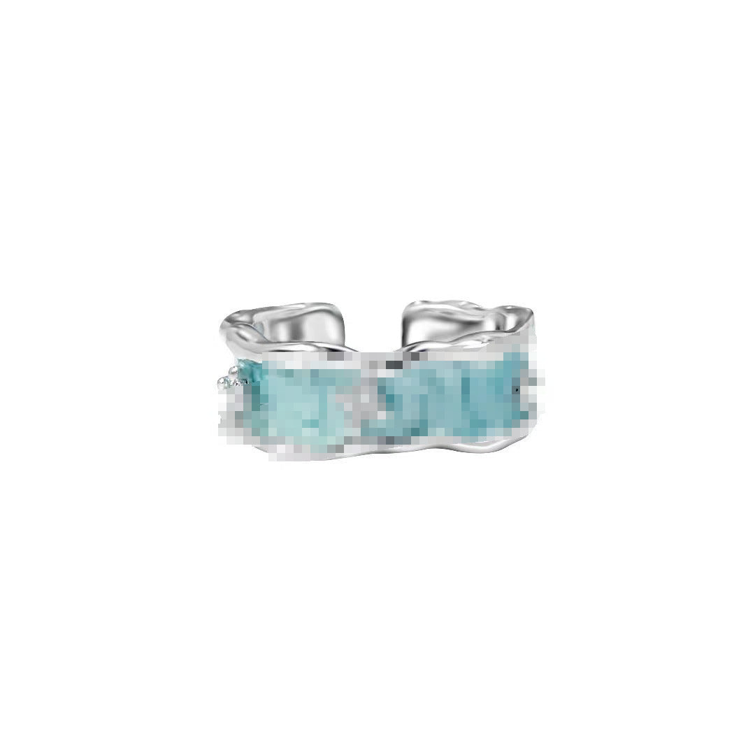 Moonstone Female Diamond Open Simple Index Finger Rings