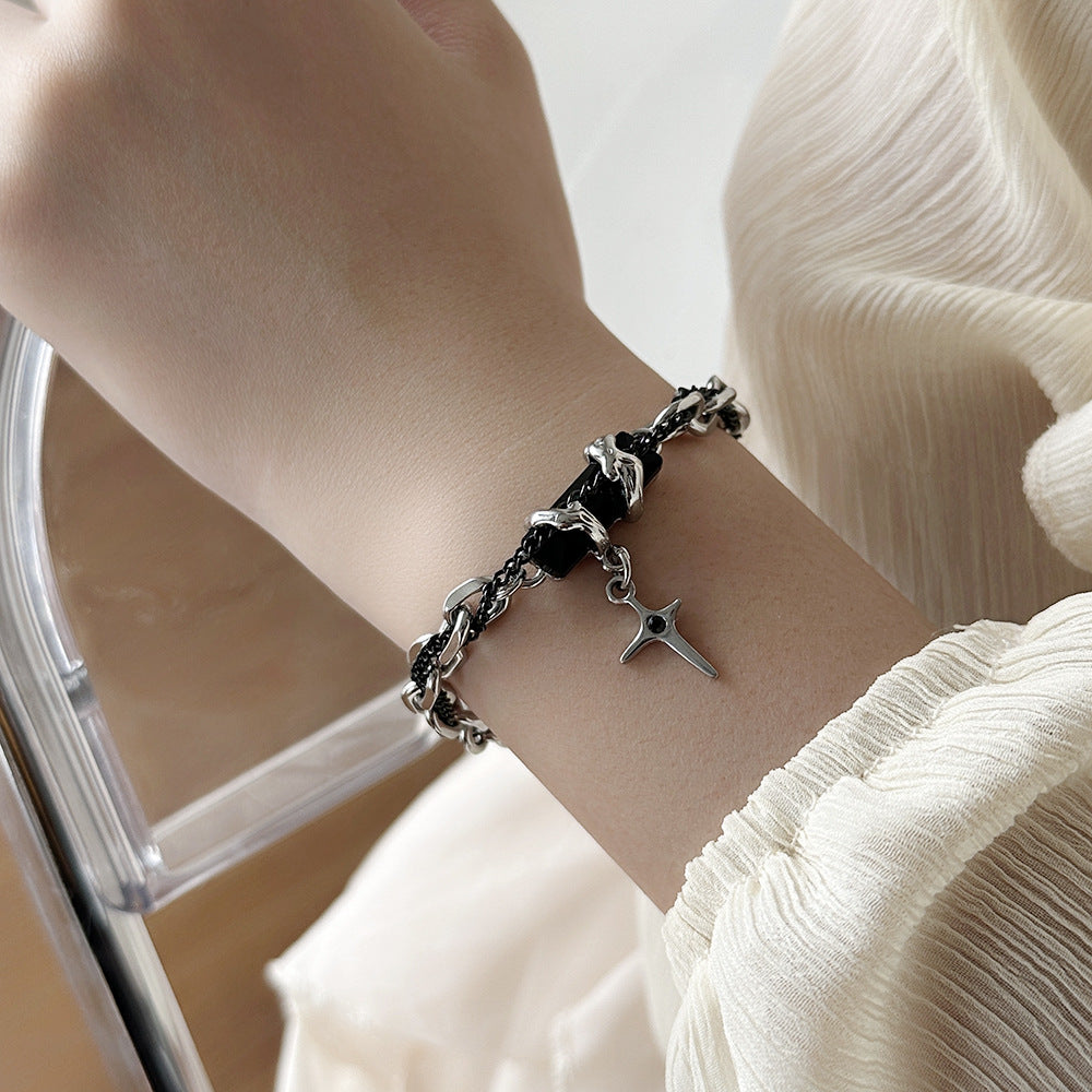 Women's & Men's Steel No Fading Cuban Link Chain Fashion Hip Bracelets