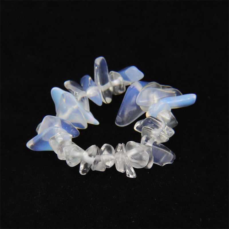 Personality Handmade Wear Natural Gravel Elastic Rings