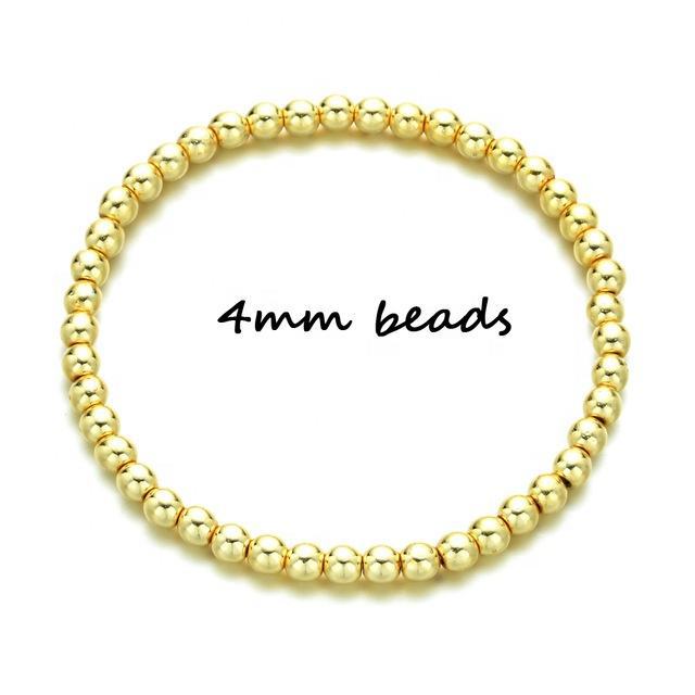 Women's Versatile Slouchy Golden Balls Beaded Bracelets