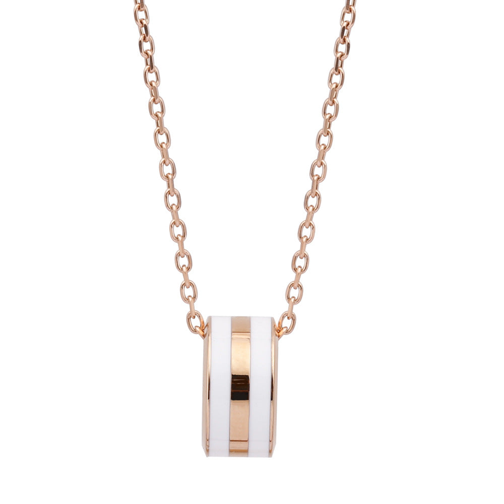 Micro Inlaid Zircon Titanium Steel No Fading Necklaces