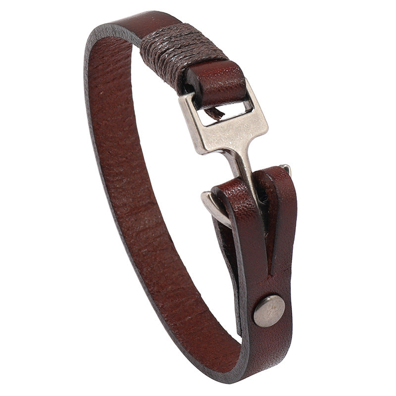 Men's Simple Style Fashion Boat Anchor Cattle Bracelets