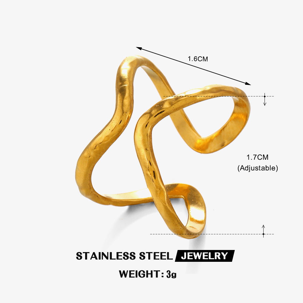 Women's Steel Temperament Wild Line Design For Rings