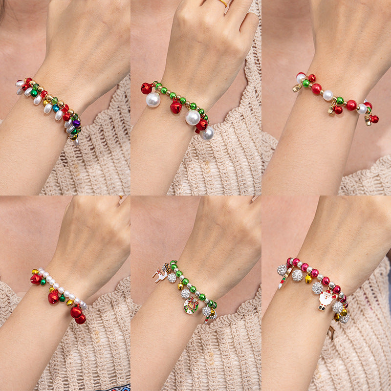Christmas Bell Snowflake Elk Tree Festive Bracelets